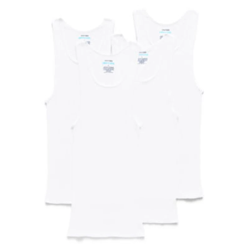 Stafford Dry + Cool Mens Round Neck Sleeveless Quick 4 Pack Tank