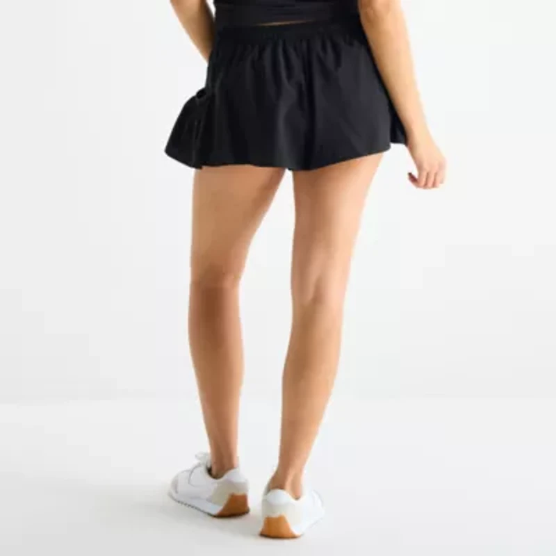 Arizona Womens Mid Rise Juniors Active Pull-On Short