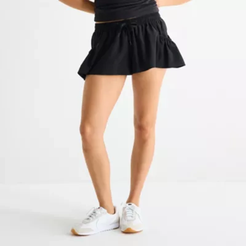 Arizona Womens Mid Rise Juniors Active Pull-On Short