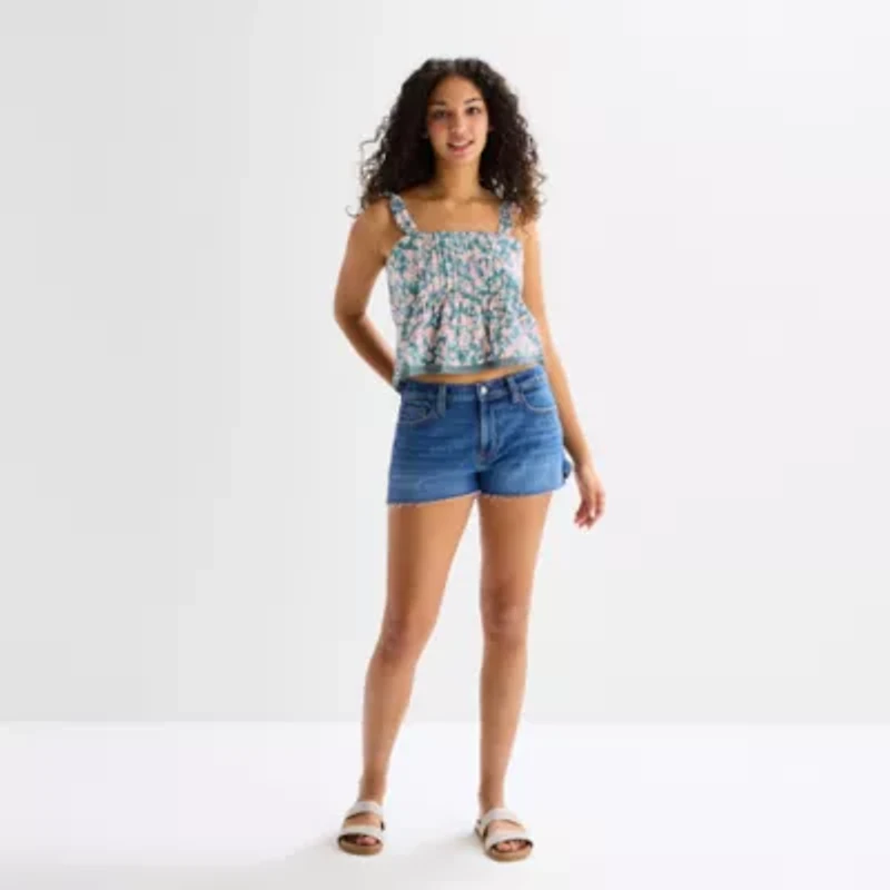 Arizona Womens Juniors Scoop Neck Sleeveless Camisole