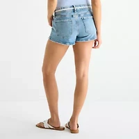 Arizona Womens Low Rise Juniors Denim Short