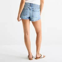 Arizona Womens 2 1/2" Low Rise Juniors Denim Short