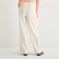 Arizona Womens Juniors Bootcut Low Rise Drawstring Pant