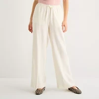 Arizona Womens Juniors Bootcut Low Rise Drawstring Pant