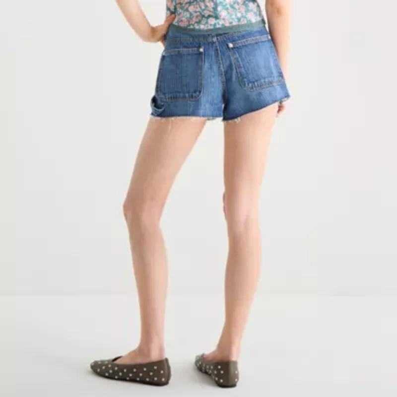 Arizona Womens 2" Low Rise Juniors Denim Short