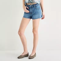 Arizona Womens 2" Low Rise Juniors Denim Short
