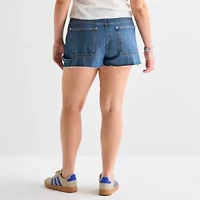 Arizona Womens 2" Low Rise Juniors Plus Denim Short