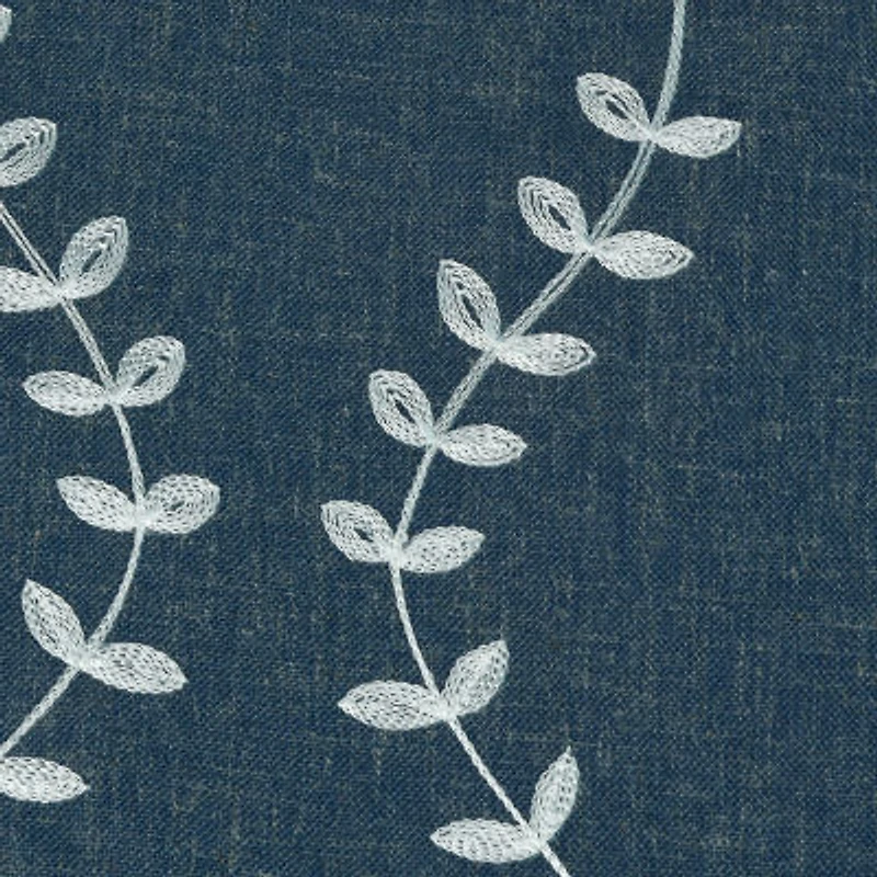 Max Blackout Lindley Linen Blend Embroidered Grommet Top 100% Single Curtain Panel