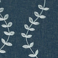 Max Blackout Lindley Linen Blend Embroidered Grommet Top 100% Single Curtain Panel