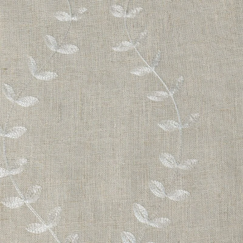 Max Blackout Lindley Linen Blend Embroidered Grommet Top 100% Single Curtain Panel
