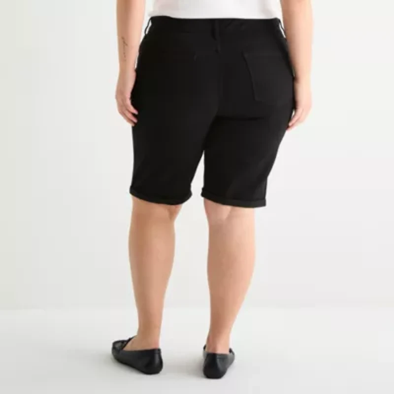St. John's Bay Womens 11" Plus Bermuda Short