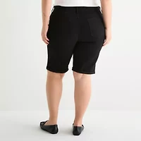 St. John's Bay Womens 11" Plus Bermuda Short