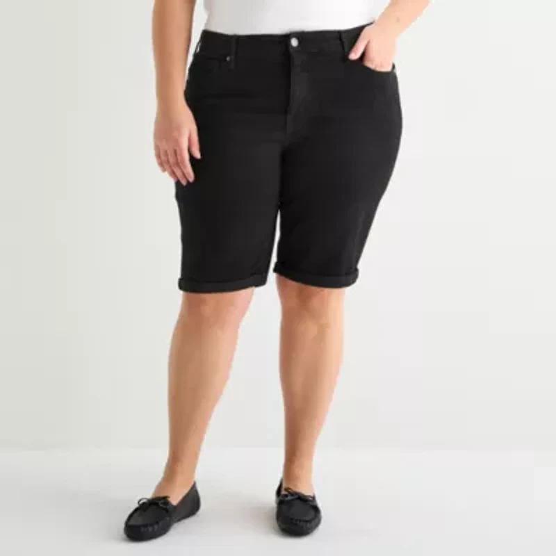 St. John's Bay Womens 11" Plus Bermuda Short