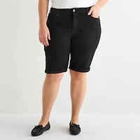 St. John's Bay Womens 11" Plus Bermuda Short