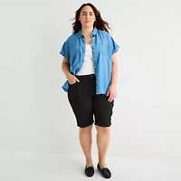 St. John's Bay Womens 11" Plus Bermuda Short