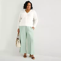 Liz Claiborne Womens Plus Pull-On Pant