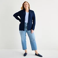 Liz Claiborne Womens Plus Ankle High Rise Pant