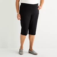 Liz Claiborne Womens Plus Straight Capri Pant