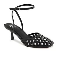 RM Rebecca Minkoff Fiona Womens Round Closed Toe Spool Heel Pumps