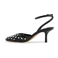 RM Rebecca Minkoff Fiona Womens Round Closed Toe Spool Heel Pumps