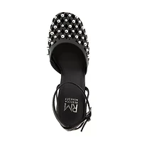 RM Rebecca Minkoff Fiona Womens Round Closed Toe Spool Heel Pumps