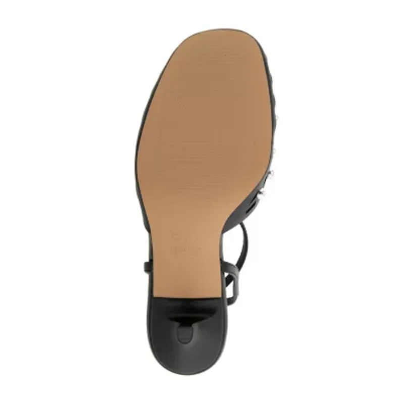 RM Rebecca Minkoff Fiona Womens Round Closed Toe Spool Heel Pumps