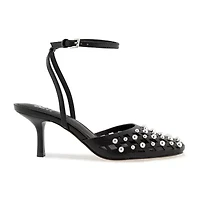 RM Rebecca Minkoff Fiona Womens Round Closed Toe Spool Heel Pumps