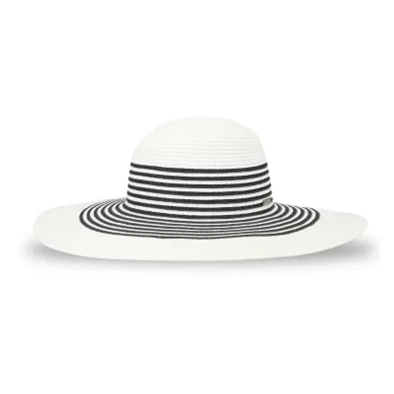 JS Jessica Simpson Black And White Stripe Womens Floppy Hat
