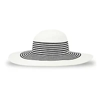 JS Jessica Simpson Black And White Stripe Womens Floppy Hat