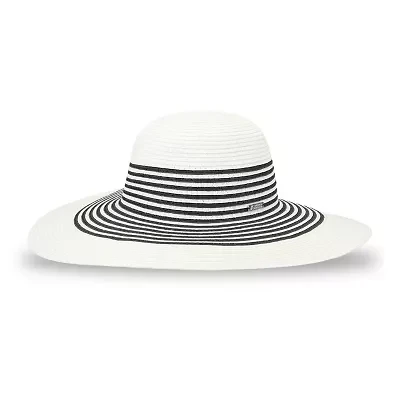 JS Jessica Simpson Black And White Stripe Womens Floppy Hat