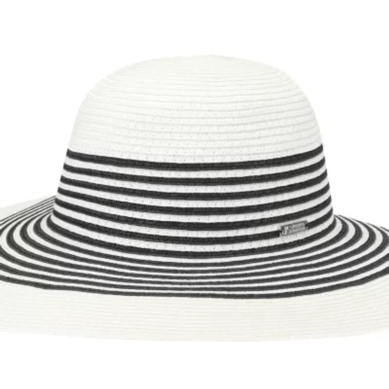JS Jessica Simpson Black And White Stripe Womens Floppy Hat