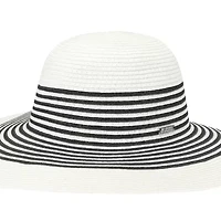 JS Jessica Simpson Black And White Stripe Womens Floppy Hat