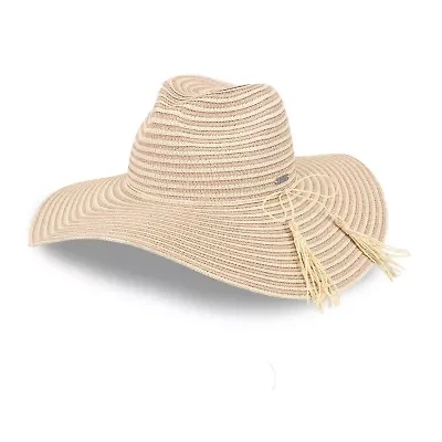 JS Jessica Simpson Stripe Shimmer Womens Floppy Hat