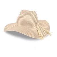 JS Jessica Simpson Stripe Shimmer Womens Floppy Hat