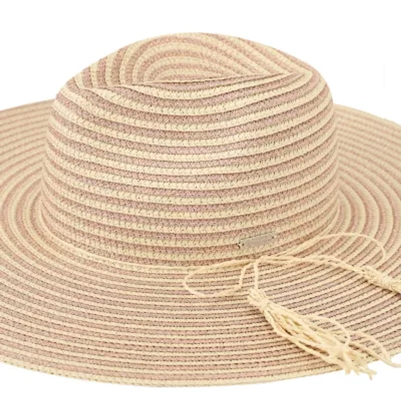 JS Jessica Simpson Stripe Shimmer Womens Floppy Hat