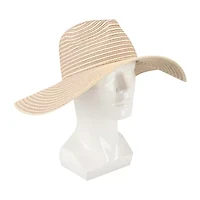 JS Jessica Simpson Stripe Shimmer Womens Floppy Hat