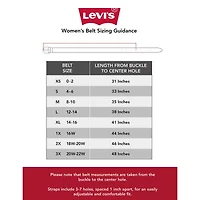 Levi's® Hammered Square Centerbar Buckle, Casual Belt, Genuine Leather Womens Belt