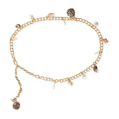 JS Jessica Simpson Shell Charm Chain Womens Belt