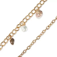 JS Jessica Simpson Shell Charm Chain Womens Belt