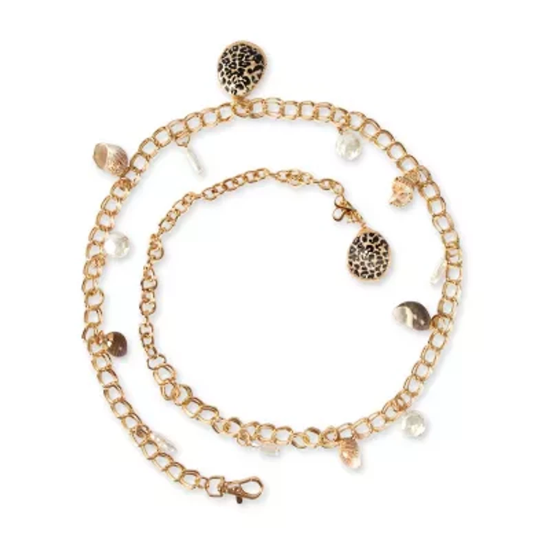 JS Jessica Simpson Shell Charm Chain Womens Belt