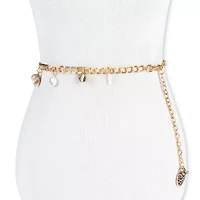 JS Jessica Simpson Shell Charm Chain Womens Belt