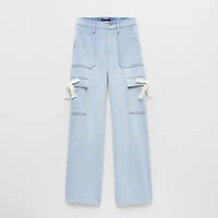 Vanilla Star Big Kid Girls Wide Leg Cargo Pant