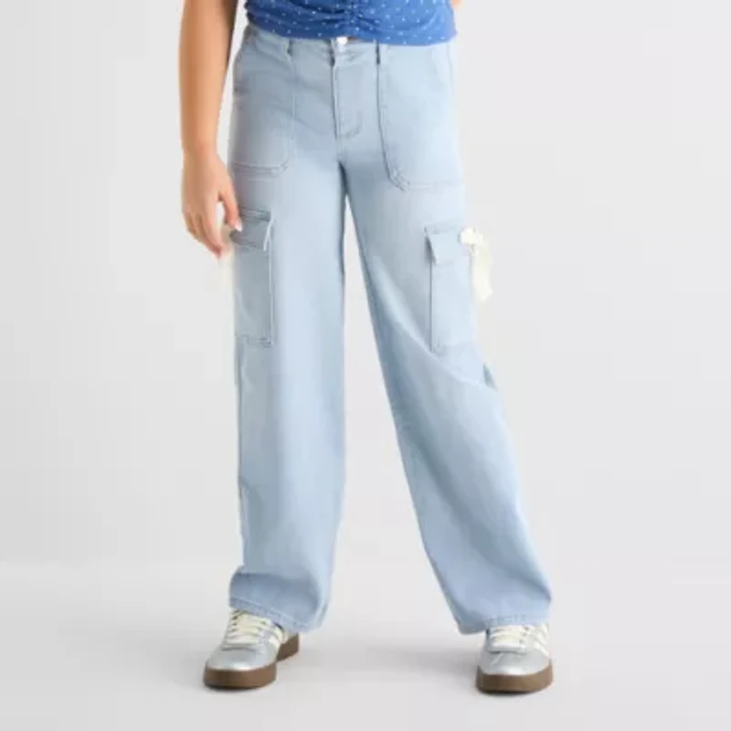 Vanilla Star Big Kid Girls Wide Leg Cargo Pant