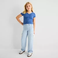 Vanilla Star Big Kid Girls Wide Leg Cargo Pant