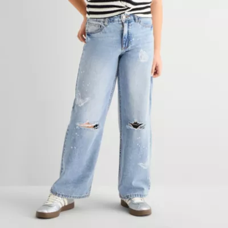Vanilla Star Big Kid Girls Wide Leg Jean