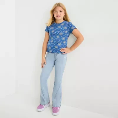 Vanilla Star Big Kid Girls High Rise Flare Leg Jean