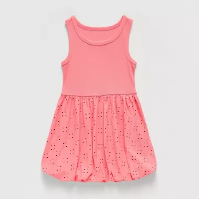 Okie Dokie Toddler & Little Girls Bubble Hem Sleeveless A-Line Dress