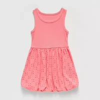 Okie Dokie Toddler & Little Girls Bubble Hem Sleeveless A-Line Dress