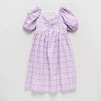 Thereabouts Little & Big Kid Girls Short Sleeve Puffed Empire Waist Dress