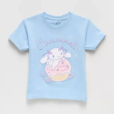 Little & Big Kid Girls Crew Neck Short Sleeve Regular Fit Cinnamoroll Graphic T-Shirt